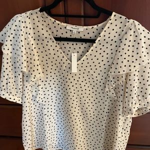 Madewell polka dot blouse